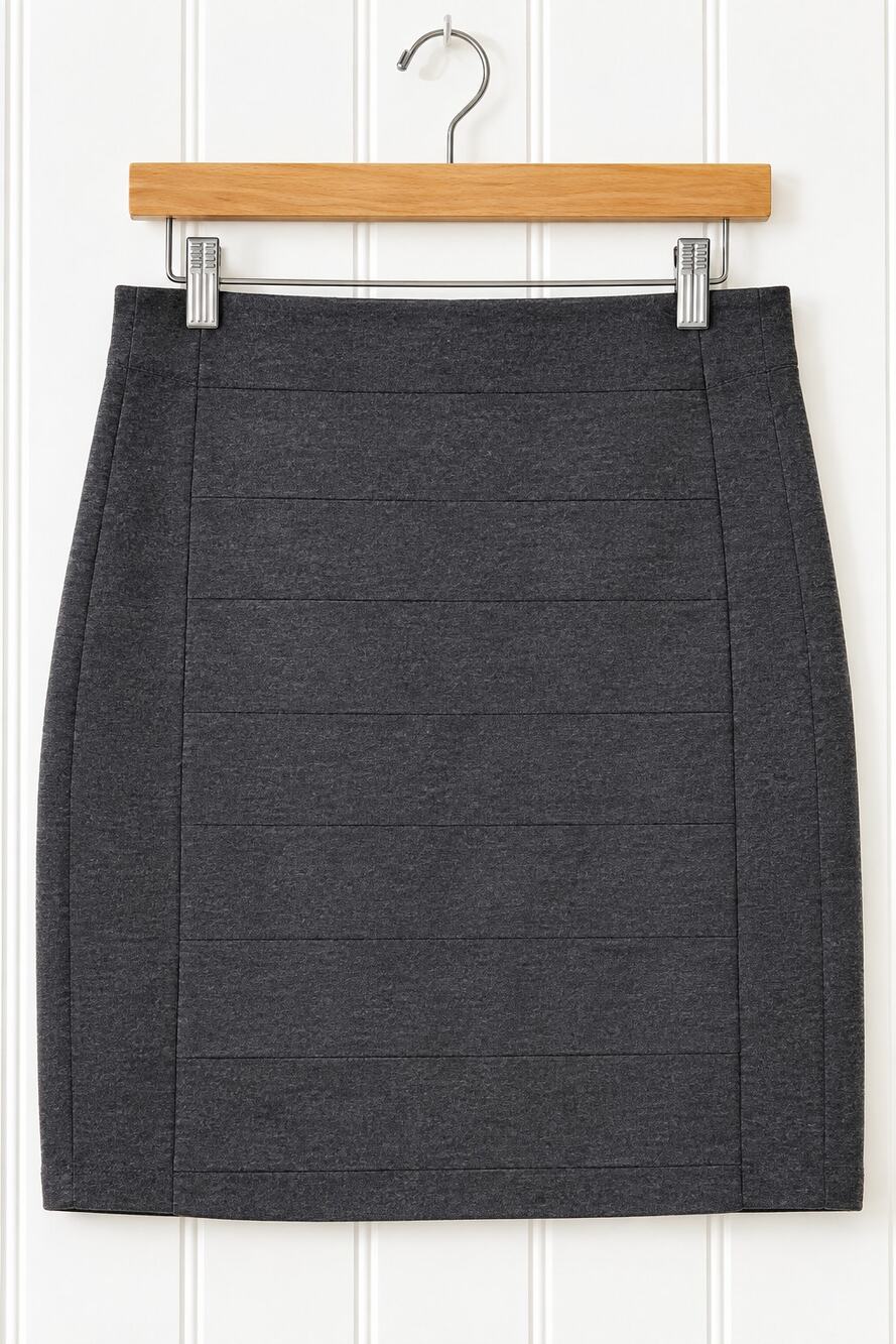 White House Black Market Pencil Skirt Womens 10 Gray Stretch Lined Career